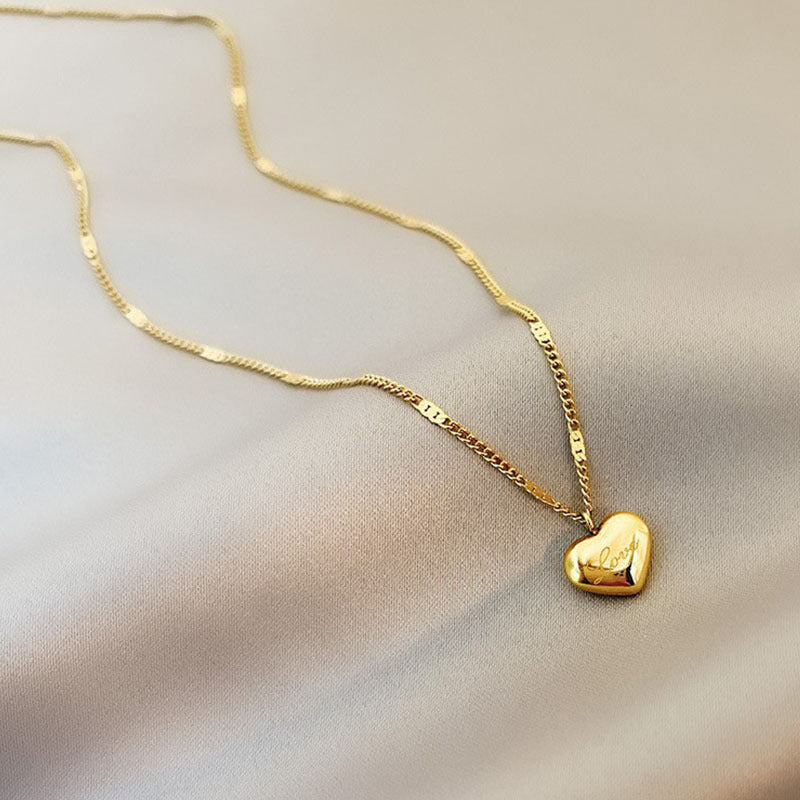 Herz-Kette in Goldfarbe | Magesty
