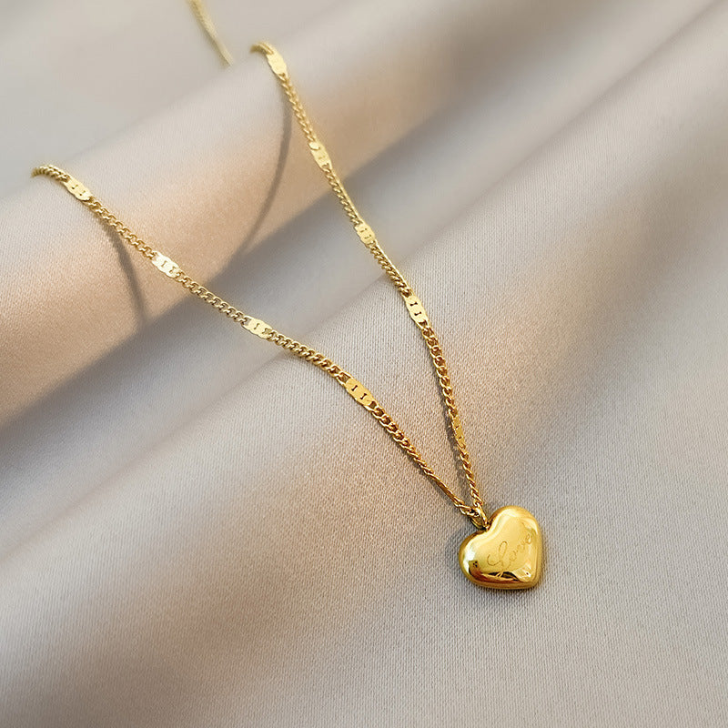 Herz-Kette in Goldfarbe | Magesty
